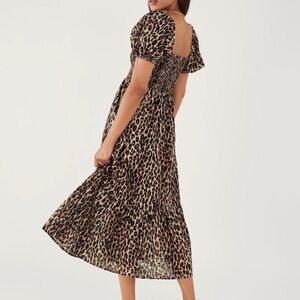 Leopard Print Maxi Dress - Brown
